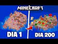 SOBREVIVI 200 DIAS EM UMA ILHA COGUMELO NO MINECRAFT - O FILME