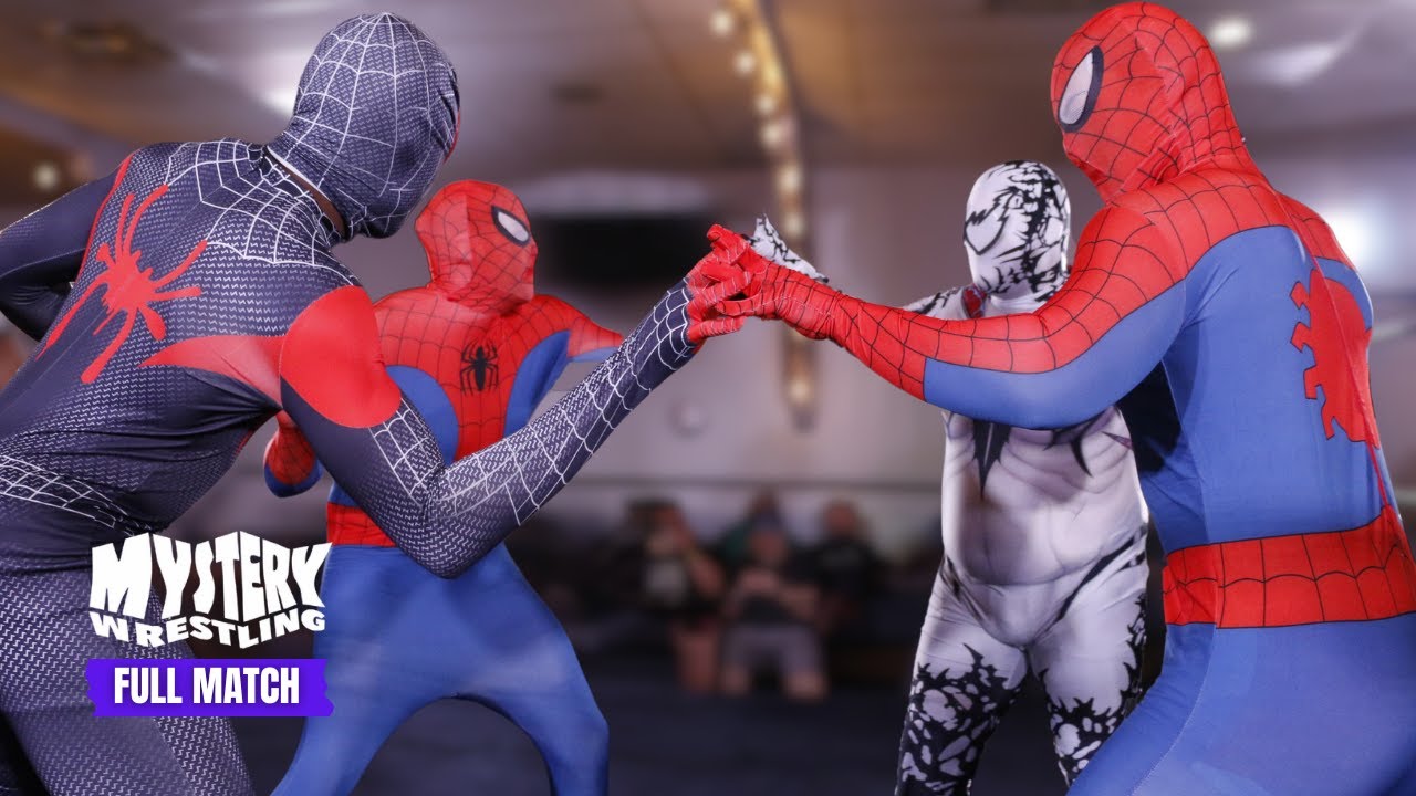FULL MATCH: SPIDER-MAN 4-WAY MATCH | FT. Colt Cabana! | Mystery Wrestling 3