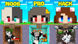 Sammy Thử Thách 24H Xây HẦM BÍ MẬT NOOB PRO Và HACK Trong Làng Hero Team Minecraft