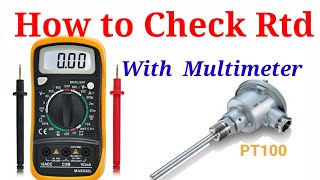 How do you check RTD resistance with a multimeter?