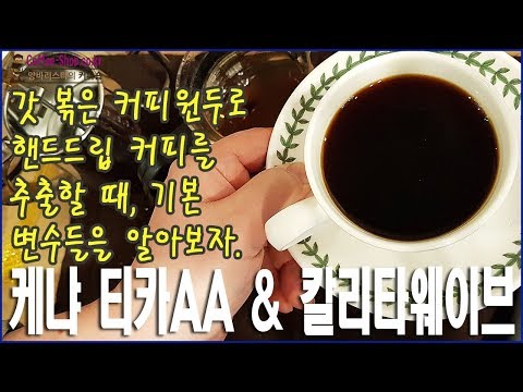 [커피먹방] 갓 볶은 커피원두로 핸드드립 커피를 추출할 때, 기본 변수들을 알아보자.