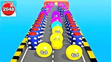 2048 Balls Run Challenge Game - Ball Run 2048 Color Race ! All Levels Gameplay (20-28) android, ios