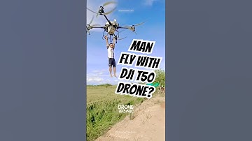 Man Fly with DJI T50? #djidrone #drone #dji #experiment #shorts