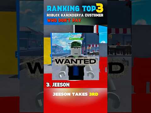 Ranking Roblox Karinderya Customers Who Don't Pay! #shorts #roblox