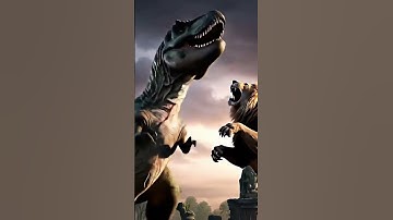 Dinosaur vs Lion Epic Battle | Jungle Temple Showdown in 4K
