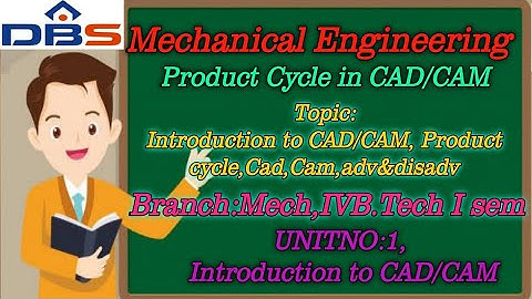 DBS -:Introduction to cad, product cycles, cad, cam, cim advantages & disadvantages, IVB.Tech -I Sem