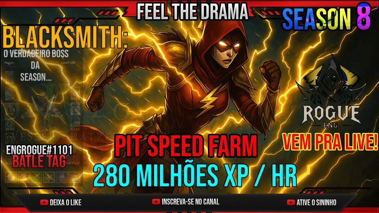 💥 FARM XP PARAGON | PIT 85 em 68 SEGUNDOS! | EngRogue Detonando na ...