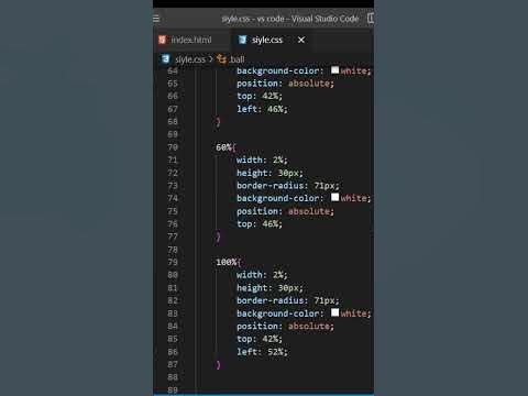 Rolling ball animation using HTML & CSS - YouTube