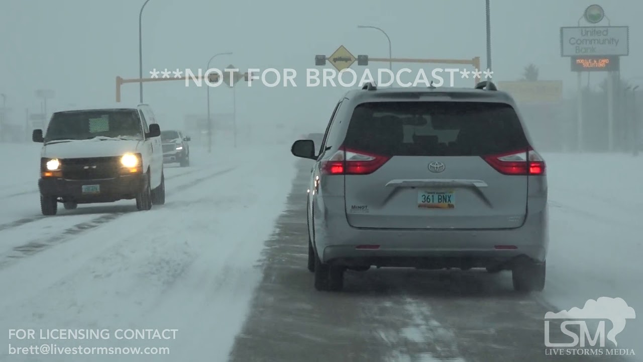 12202017 Minot, ND Snow Packed Roads Holiday Travel YouTube