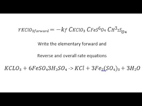 𝐾𝐶𝐿𝑂3 + 6𝐹𝑒𝑆𝑂43𝐻2𝑆𝑂4 = 𝐾𝐶𝑙 + 3𝐹𝑒2(𝑆𝑂4)3 + 3𝐻2𝑂 - Elementary Forward, Reverse & overall - youtube
