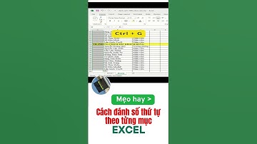 Phần 105. Mẹo hay - Đánh số thứ tự theo từng hạng mục trong excel #shorts