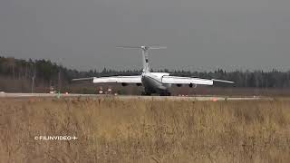 Посадка Ил 76 При Боковом Ветре  Landing Il 76 In Crosswind