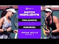 Ajla Tomljanovic vs. Garbiñe Muguruza | 2021 Indian Wells Round 2 | WTA Match Highlights