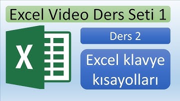 Excel klavye kısayolları - Excel dersleri 2
