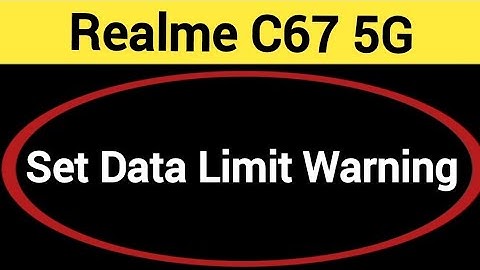 how to set data limit warning, Realme C67 5G me data limit kaise set karen