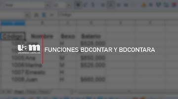 Excel: funciones BDCONTAR y BDCONTARA