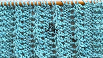 How to knit the "Lace Scarf" stitch (2 rows only + reversible!) - So Woolly