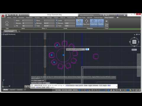Polar Array AutoCAD 2015