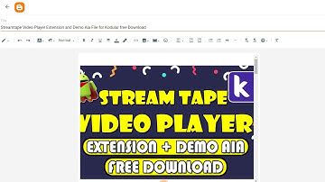 Streamtape Video Player Extension and Demo Aia File for Kodular free