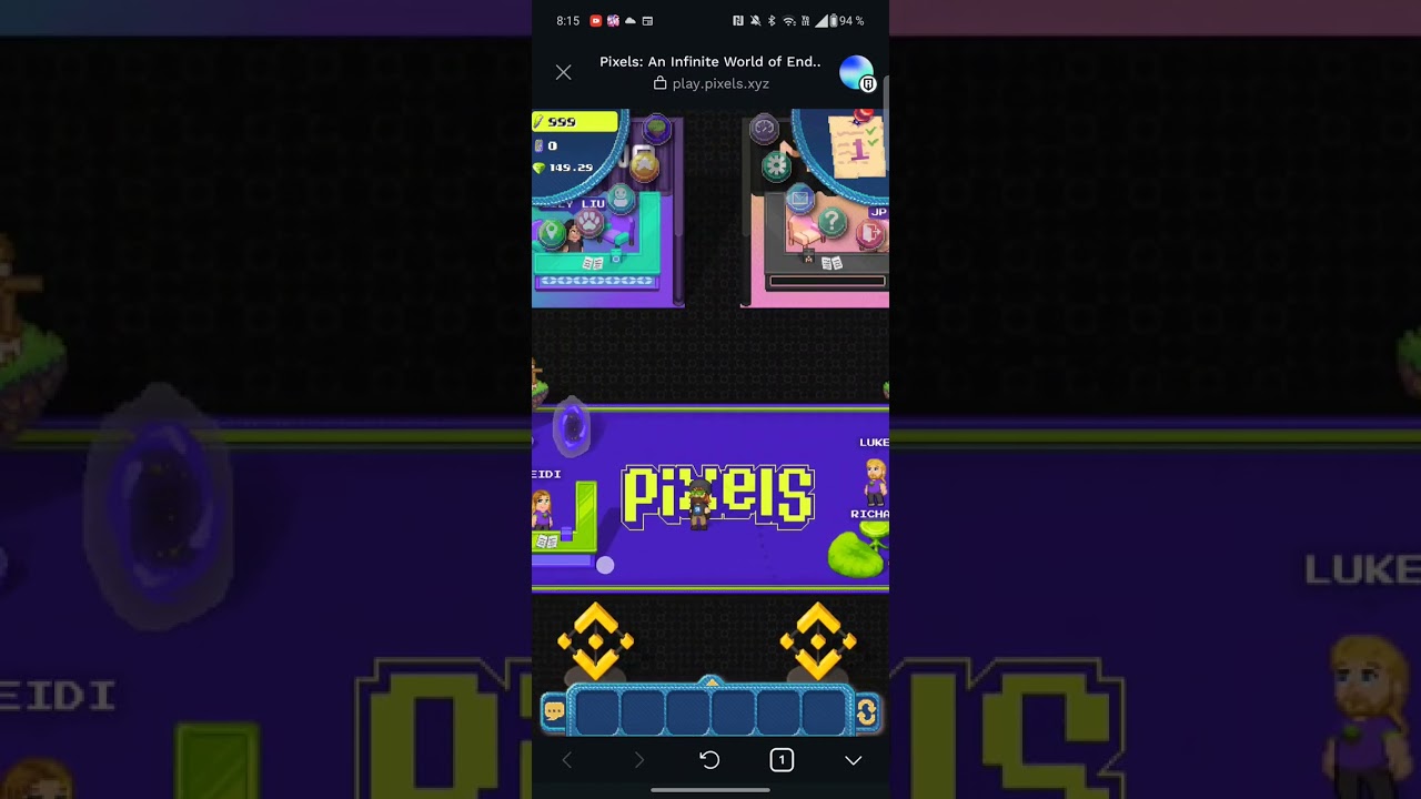 Pixels evento de Binanace Gana Nft gratis