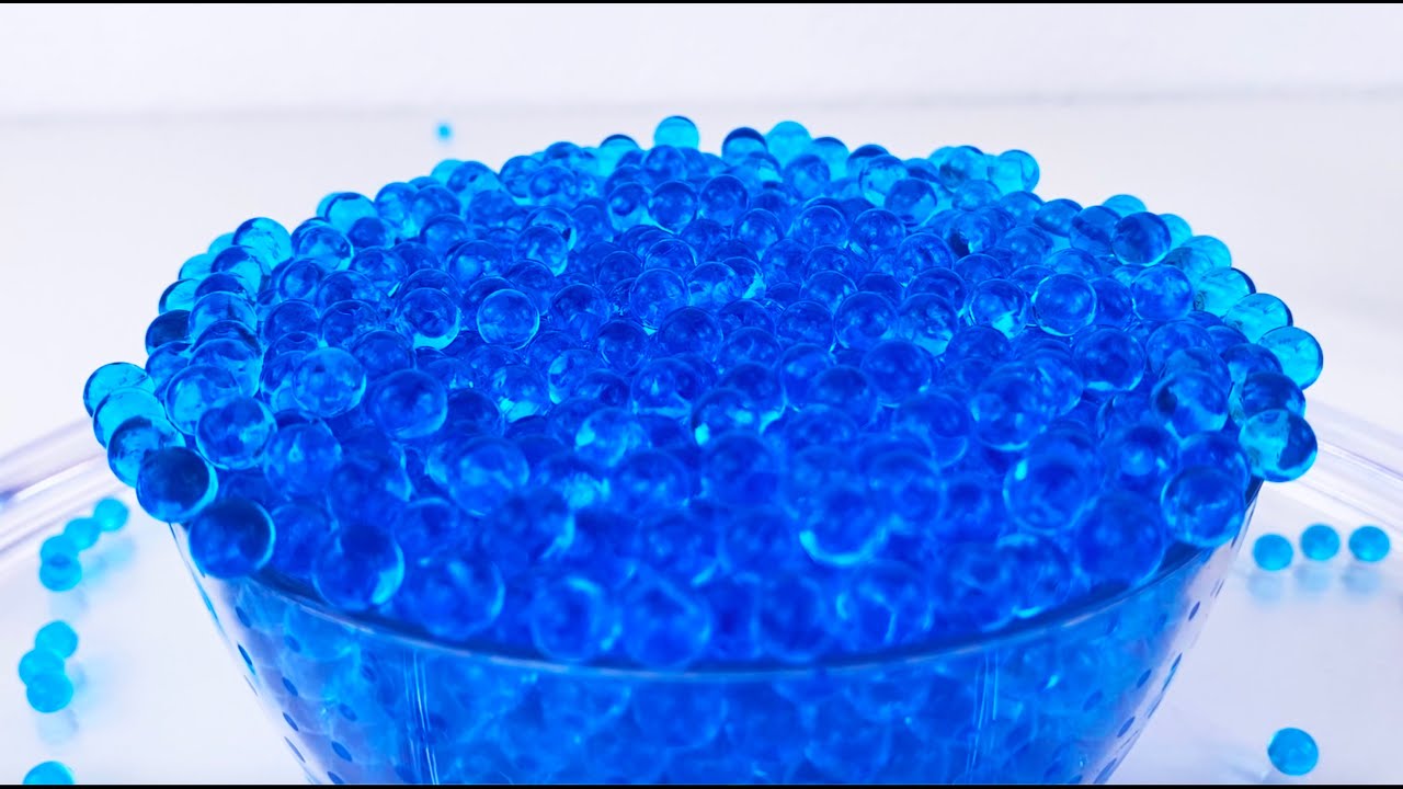 Blue water beads orbeez asmr / timelapse satisfying video 