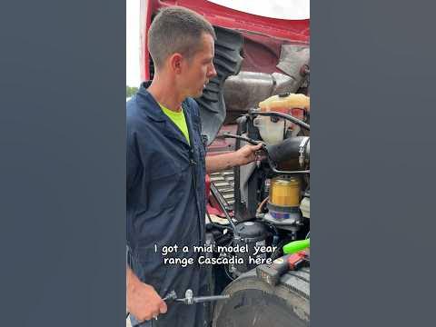 Freightliner Cascadia DD13/DD15 Air Compressor Coolant Leak #mechanic