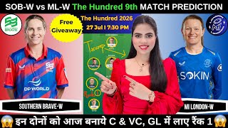 SOB-W vs ML-W Today Match Prediction | Southern Brave Women vs MI London Women Dream11 Prediction screenshot 2