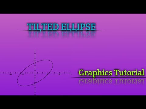 Graphics program in c to draw TILTED ELLIPSE__Graphis_Tutorial