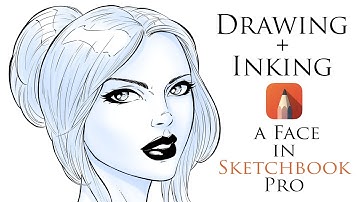 Drawing and Inking a Face in Sketchbook Pro