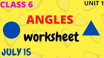 SCERT|CLASS 6|MATHS|CHAPTER1|ANGLES|WORKSHEET|KITE VICTERS|JULY 15