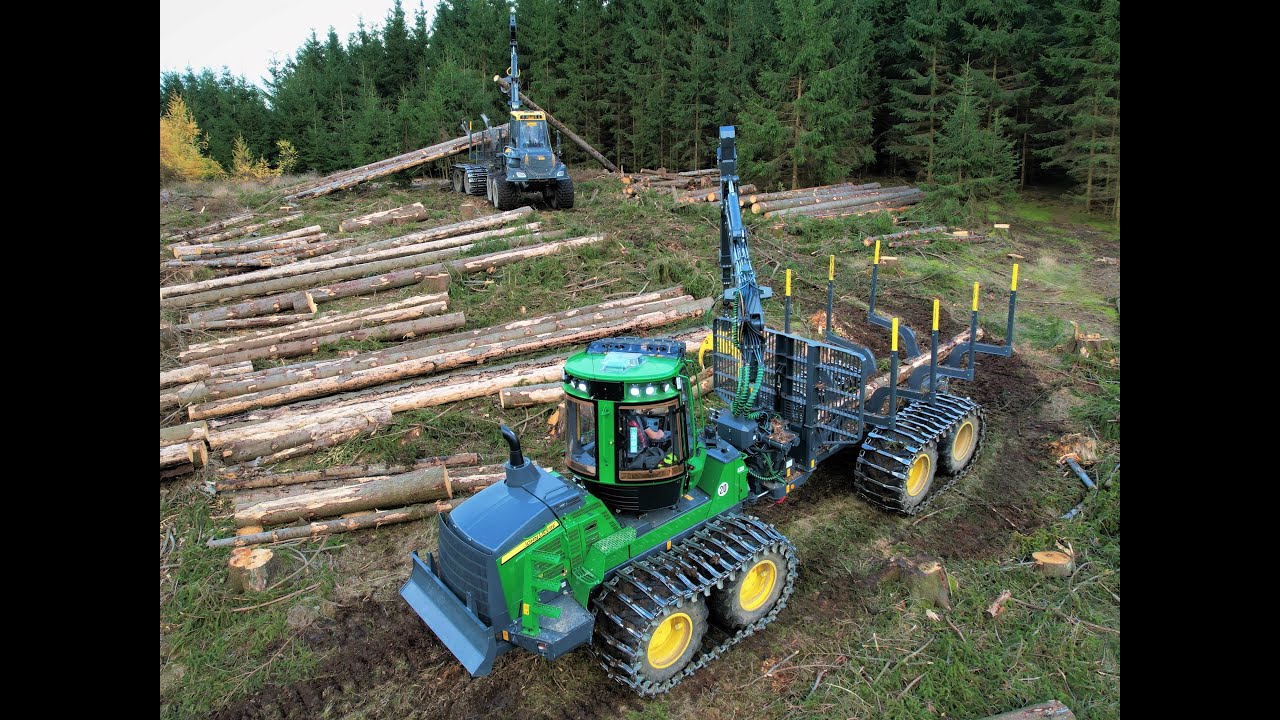 🌲4K| Elephant & 1510G • Ponsse & John Deere • Perfect Forwarder Team? • Klute-Lente • DroneScenes🌲