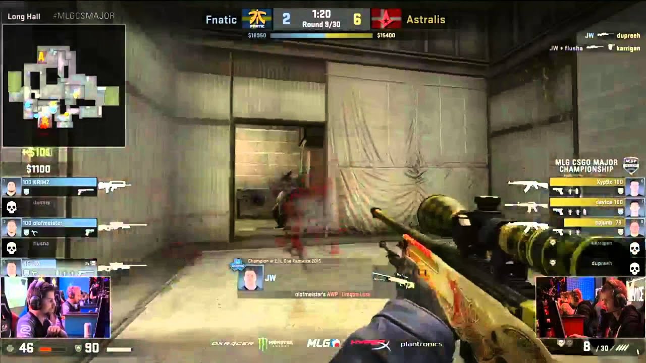 MLG Columbus 2016 - JW INSANE 180 AWP Shot vs Karrigan | Fnatic vs Astralis