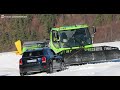 Voiture bloque dans la neige pas de problmes  jai un ami conducteur de dameuse