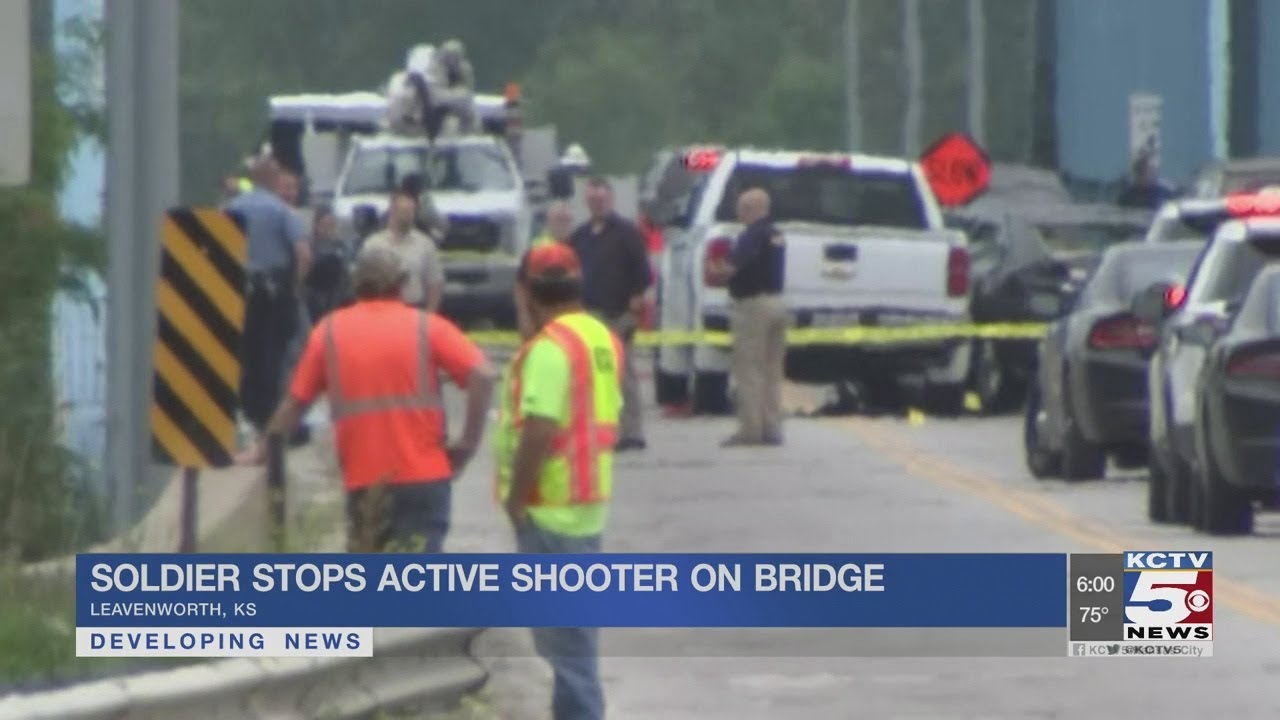 Active duty soldier saves lives after stopping active shooter on Centennial Bridge in Leavenworth