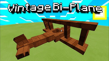 Working Biplane in Minecraft PE (Command Block Creation) Download map