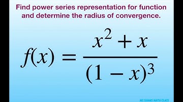 Find power series representation for f(x) = (x^2 +x)/(1-x)^3. Radius of convergence