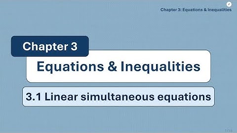 How to Solve Linear Simultaneous Equations | Edexcel Pure Maths AS/A Level | P1