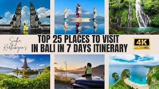 Bali Itinerary 7 Days | Bali Tourist Places in Tamil | Bali Trip Tamil | Top 25 Places in Bali