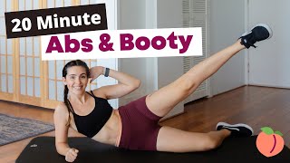 20 Minute ABS & BOOTY WORKOUT - At Home, No Squats (CORE & GLUTES WORKOUT)