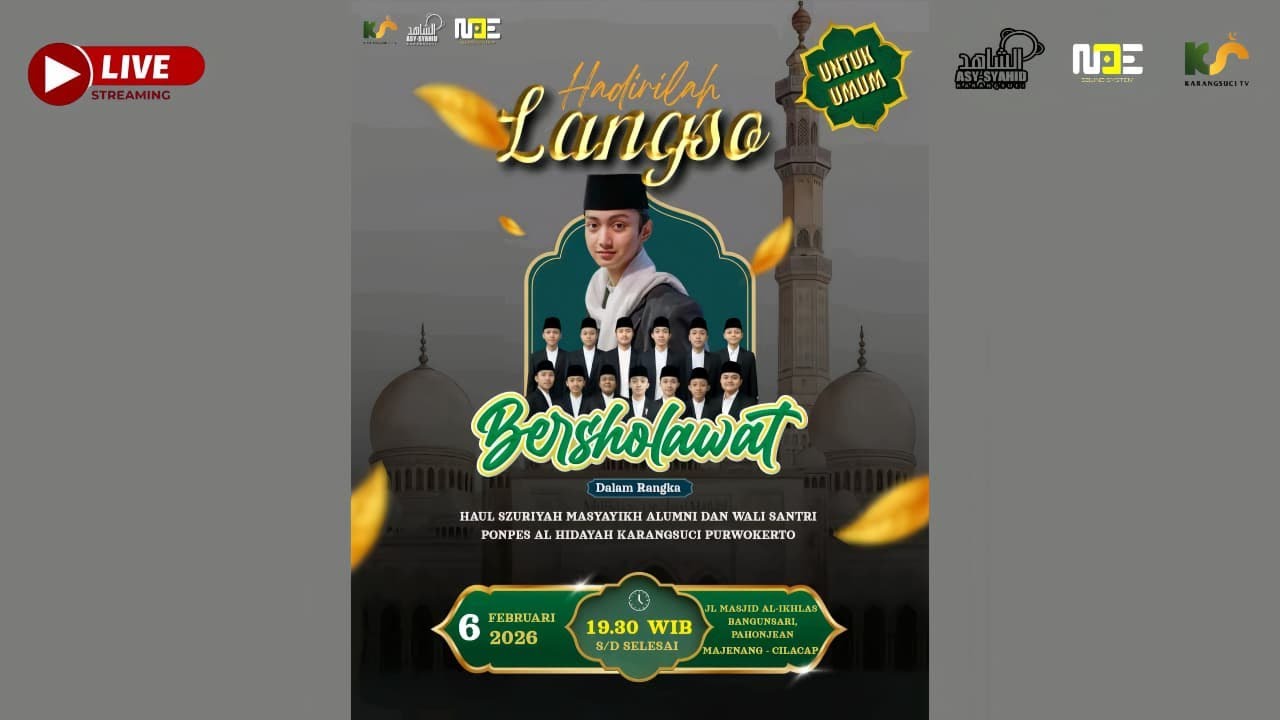 🔴LIVE LANGSO BERSHOLAWAT BERSAMA GUS AZMI AZKANDAR | HADROH ASY SYAHID KARANGSUCI