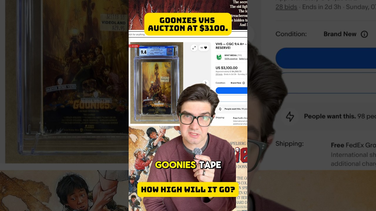 Goonies VHS auction currently at $3100. How high will it go?