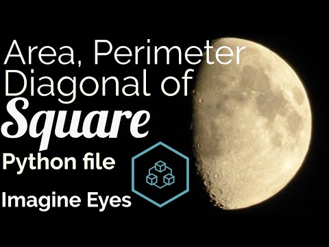 Area, Perimeter, Diagonal of Square. | python file | Imagine Eyes