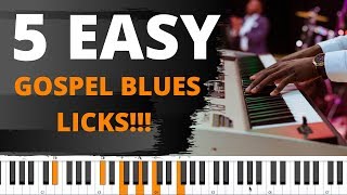 Video thumbnail of "GOSPEL BLUES LICKS | Beginner Piano Lesson"