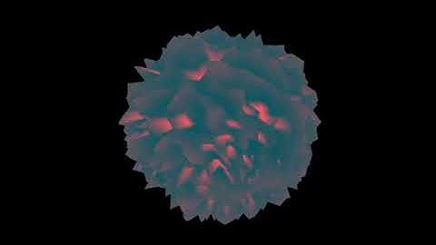 procedural animation of a sphere with a surface based on Perlin noise