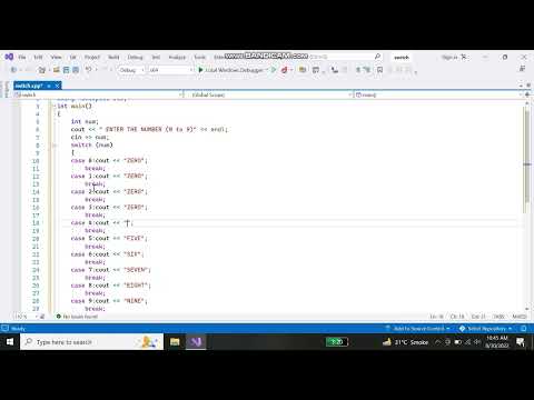 C++program that input a single digit from(0–9)from show value against number using switch.Eg 5=five.