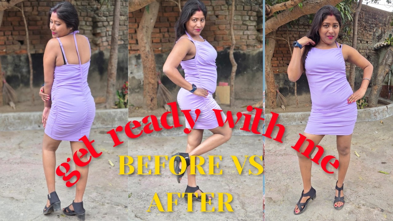 অবশেষে পার্পেল ড্রেসটা চলে এল! 🧿 কোনটা বেশি সুন্দর? ✨👗