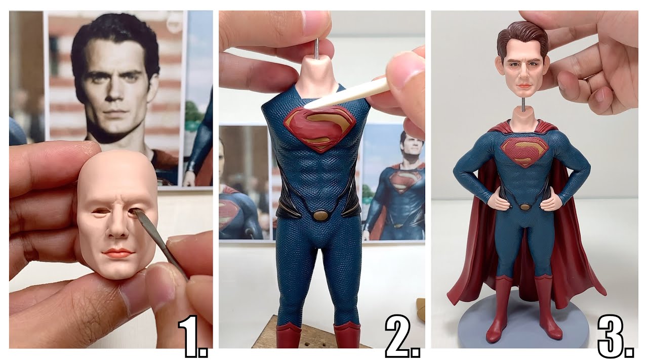 Polymer Clay Sculpture Superman (Clark Kent), the full figure sculpturing process【Clay Artisan