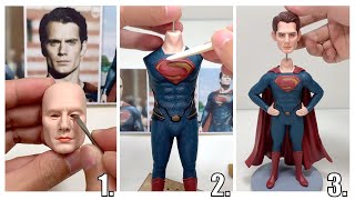 Polymer Clay Sculpture Superman Clark Kent The Full Figure Sculpturing Process Clay Artisan Jay 