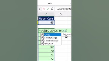 Generate Letters A to Z in Excel #Short Excel Magic Trick 16