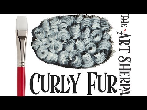 LEARN to paint CURLY FUR in Acrylic paint for Beginners 🐱🐶🎨